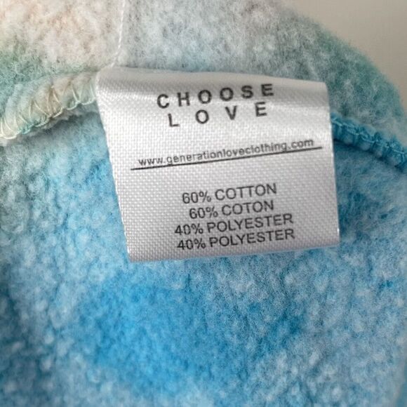 Generation Love Jay Ruffle Sweat Shorts NEW Blue Multi Tie-Dye Womens Medium M - Picture 10 of 12